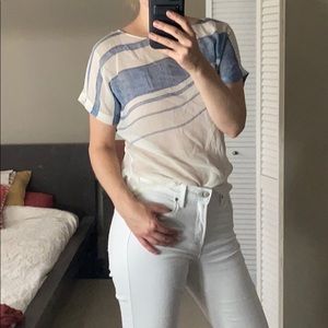 Club monaco sheer silk tshirt